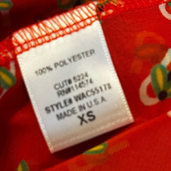 Anthropologie Pleione Orange semi sheer floral top size XS Women - Picture 8 of 8